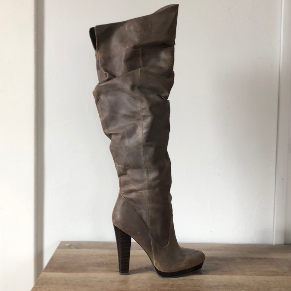 Jessica Simpson over the knee distressed boots